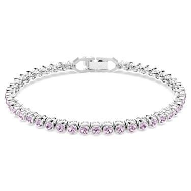 Imber Emily Tennisブレスレット, ラウンドカット, パープル, ロジウム・プレーティング - Swarovski, 5734277