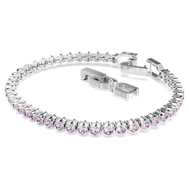 Imber Emily Tennisブレスレット, ラウンドカット, パープル, ロジウム・プレーティング - Swarovski, 5734277