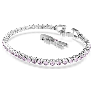 Brățară Tennis Imber Emily, Tăietură rotundă, Mov, Placat cu rodiu - Swarovski, 5734277