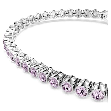 Brățară Tennis Imber Emily, Tăietură rotundă, Mov, Placat cu rodiu - Swarovski, 5734277