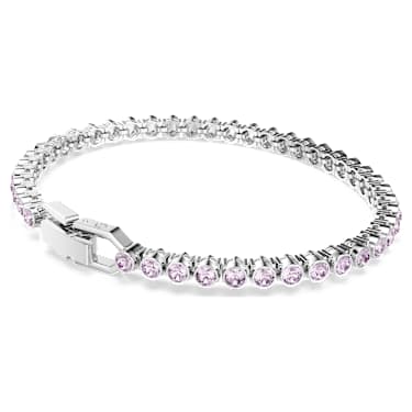 Imber Emily Tennisブレスレット, ラウンドカット, パープル, ロジウム・プレーティング - Swarovski, 5734277