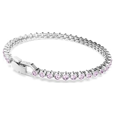 Brățară Tennis Imber Emily, Tăietură rotundă, Mov, Placat cu rodiu - Swarovski, 5734277