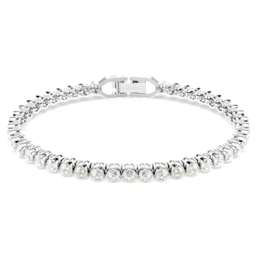 Bracelet Tennis Imber Emily, Taille ronde, Blanc, Métal rhodié - Swarovski, 5734279