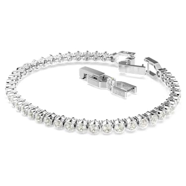 Imber Emily Tennis Armband, Rundschliff, Weiß, Rhodiniert - Swarovski, 5734279