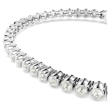 Bracelet Tennis Imber Emily, Taille ronde, Blanc, Métal rhodié - Swarovski, 5734279