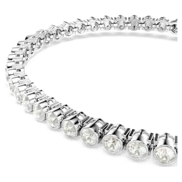 Imber Emily Tennis Armband, Rundschliff, Grau, Rhodiniert - Swarovski, 5734279