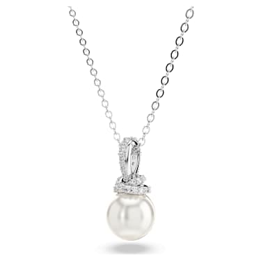 Originally set, Pavé, Crystal pearl, White, Rhodium plated | Swarovski