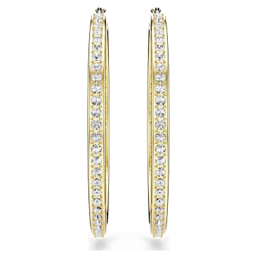 Sommerset 大圈耳環, 白色, 鍍金（金色飾面） - Swarovski, 5734281