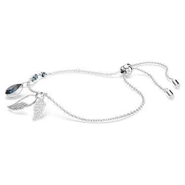 Zapestnica Symbolica, Krila, Modra, Prevleka iz rodija - Swarovski, 5734547