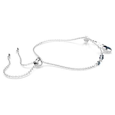 Symbolica bracelet, Wings, Blue, Rhodium plated - Swarovski, 5734547