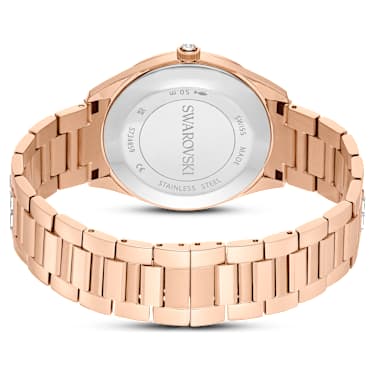 Matrix date ウォッチ, スイス製, メタルブレスレット, ローズゴールドカラー, ローズゴールドトーン仕上げ - Swarovski, 5734659
