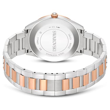 Matrix date ウォッチ, スイス製, メタルブレスレット, ローズゴールドカラー, ミックスメタル仕上げ - Swarovski, 5734663