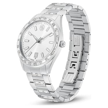 Matrix date 워치, 스위스 메이드, 메탈 브레이슬릿, 실버 톤, 스테인리스 스틸 - Swarovski, 5734665