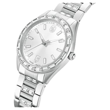 Reloj Matrix date, Fabricado en Suiza, Brazalete de metal, Tono plateado, Acero inoxidable - Swarovski, 5734665