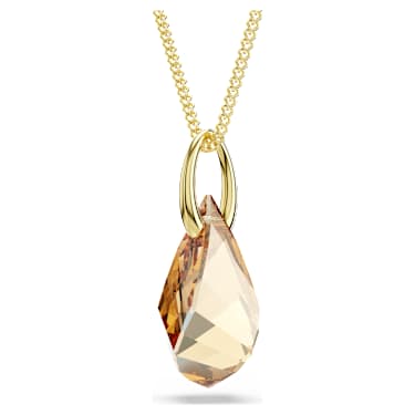 Energic pendant, Brown, 18K gold finish - Swarovski, 5734675
