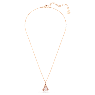 Lunar drop pendant, Rose gold-tone plated - Swarovski, 5734676