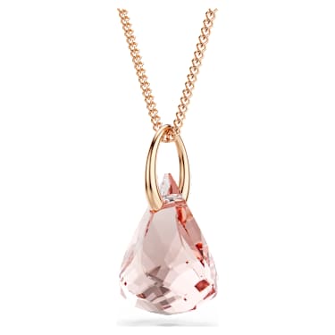 Lunar drop pendant, Rose gold-tone plated - Swarovski, 5734676