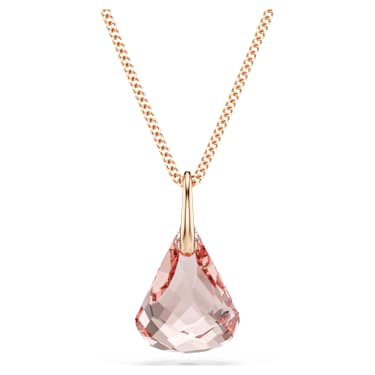 Lunar drop pendant, Rose gold-tone plated - Swarovski, 5734676