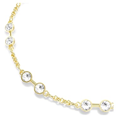 Swarovski Remix Collection strand, Round cut, White, Gold-tone plated - Swarovski, 5734677