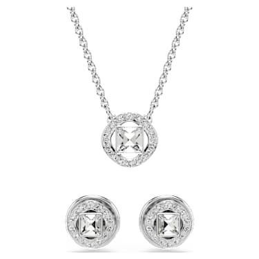 Una Angelic Set, Rundschliff, Weiß, Rhodiniert - Swarovski, 5734678
