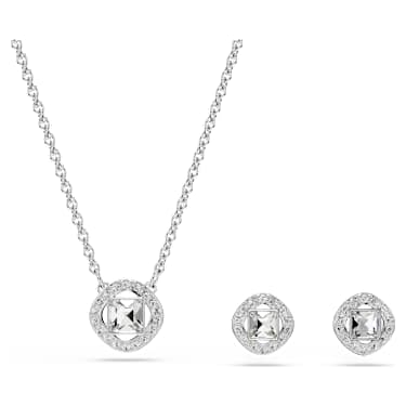 Una Angelic Set, Rundschliff, Weiß, Rhodiniert - Swarovski, 5734678