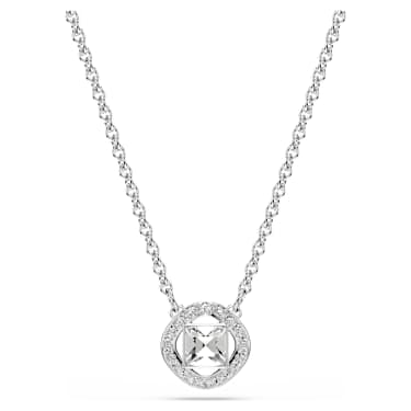 Una Angelic szett, Körmetszéses, Fehér, Ródium bevonattal - Swarovski, 5734678