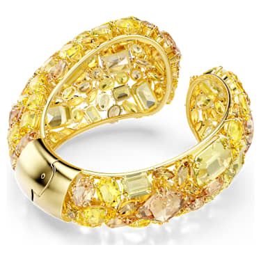 Gema cuff, Yellow, Gold-tone plated - Swarovski, 5734986