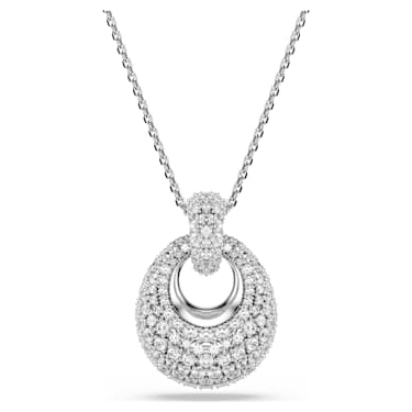 Sublima pendant, White, Rhodium plated - Swarovski, 5735223