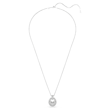 Sublima pendant, White, Rhodium plated - Swarovski, 5735223
