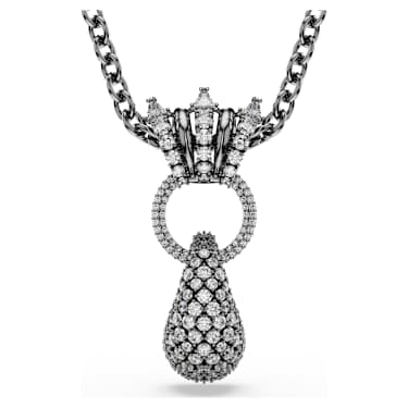 Sublima pendant, Mixed cuts, White, Ruthenium plated - Swarovski, 5735224