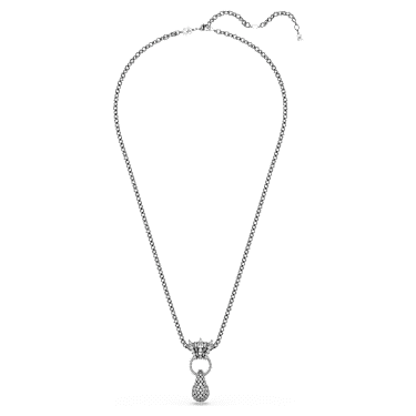 Sublima pendant, Mixed cuts, White, Ruthenium plated - Swarovski, 5735224