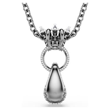 Sublima pendant, Mixed cuts, White, Ruthenium plated - Swarovski, 5735224