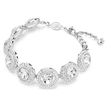 Una Angelic bracelet, White, Rhodium plated - Swarovski, 5735343