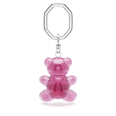 Μπρελόκ Teddy, Αρκούδα, Ροζ, Επιμετάλλωση ροδίου - Swarovski, 5735365