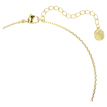 Bella V pendant, Round cut, Green, 18K gold finish - Swarovski, 5735387