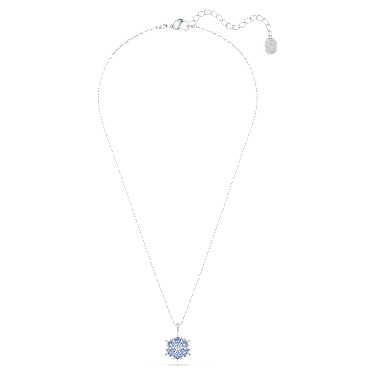 Colgante Magic, Copo de nieve, Azul, Baño de rodio - Swarovski, 5735399