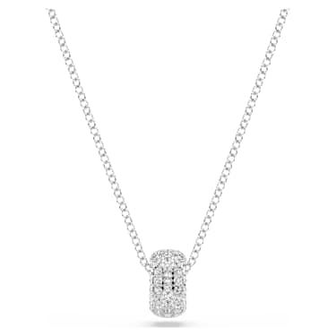 Dextera pendant, White, Rhodium plated - Swarovski, 5735414