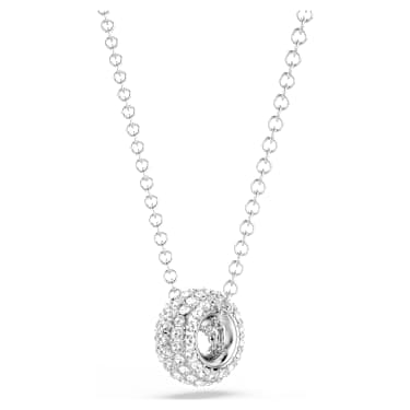 Dextera pendant, White, Rhodium plated - Swarovski, 5735414