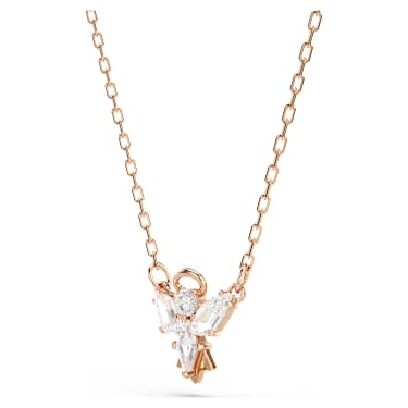 Magic ketting, Engel, Wit, Roségoudkleurige toplaag - Swarovski, 5735417
