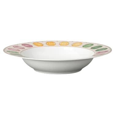 Idyllia soup plate, Porcelain, Crystal print motif, Gemstone, Multicolored - Swarovski, 5735519