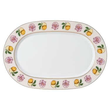 Idyllia Servierteller, Porzellan, Kristallines Printmotiv, Lilie Zitrone, Klein, Mehrfarbig - Swarovski, 5735520