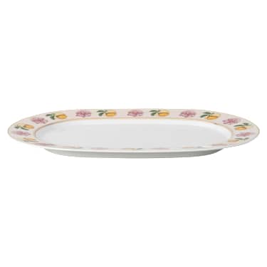 Idyllia Servierteller, Porzellan, Kristallines Printmotiv, Lilie Zitrone, Klein, Mehrfarbig - Swarovski, 5735520