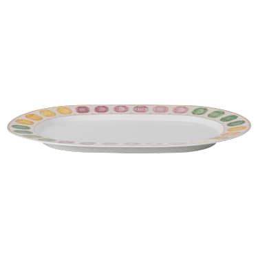 Idyllia platter, Porcelain, Crystal print motif, Gemstone, Large, Multicolored - Swarovski, 5735521