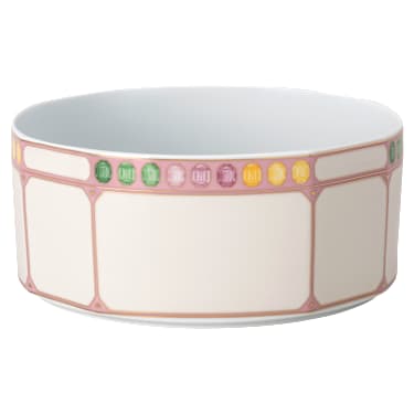 Idyllia bowl, Porcelain, Crystal print motif, Citron, Large, Multicolored - Swarovski, 5735523