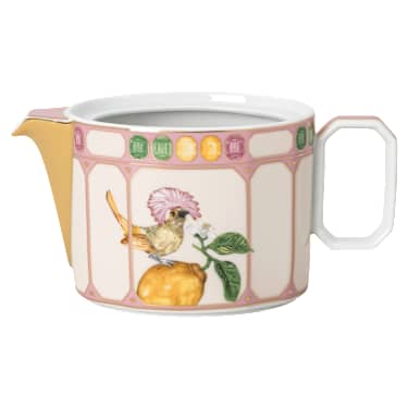 Idyllia Teekanne, Porzellan, Kristallines Printmotiv, Kronenbekarde, Klein, Mehrfarbig - Swarovski, 5735526
