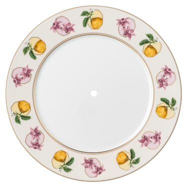 Idyllia étagère, Porcelain, Crystal print motif, Lily citron, Small, Multicolored - Swarovski, 5735529