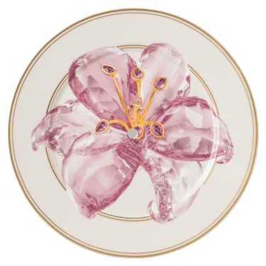 Alzatina Idyllia, Porcellana, Motivo con stampa in cristallo, giglio citron, Piccola, Multicolore - Swarovski, 5735529