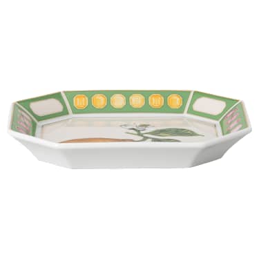 Idyllia tray, Porcelain, Crystal print motif, Citron, Small, Multicolored - Swarovski, 5735530