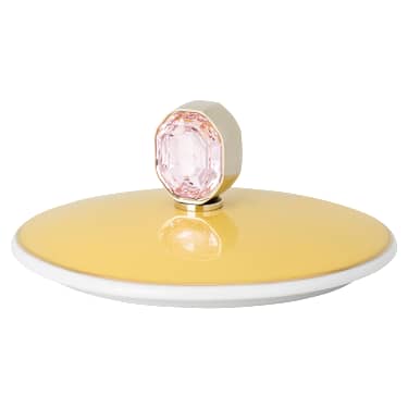 Idyllia mug, Porcelain, Crystal print motif, Finch, Yellow - Swarovski, 5735533