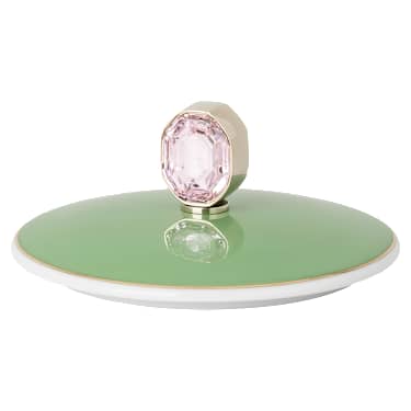 Idyllia Tasse, Porzellan, Kristallines Printmotiv, Kronenbekarde, Grün - Swarovski, 5735534